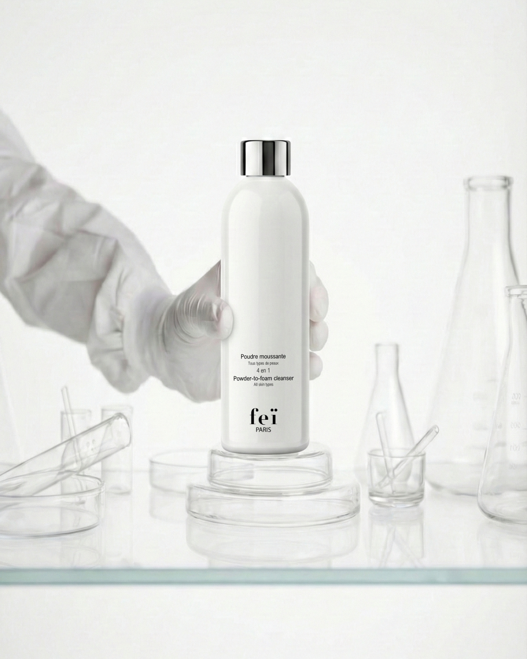 FEï cleanser in a laboratory setting